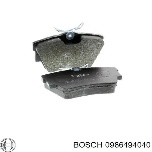 Задні гальмівні колодки 0986494040 Bosch