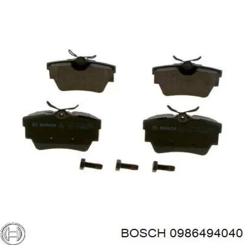 Колодки гальмові задні, дискові 0986494040 Bosch