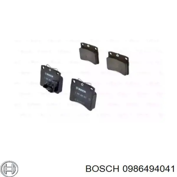 Колодки гальмівні передні, дискові 0986494041 Bosch