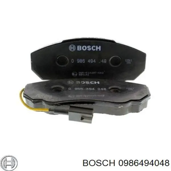 0986494048 Bosch колодки гальмівні передні, дискові