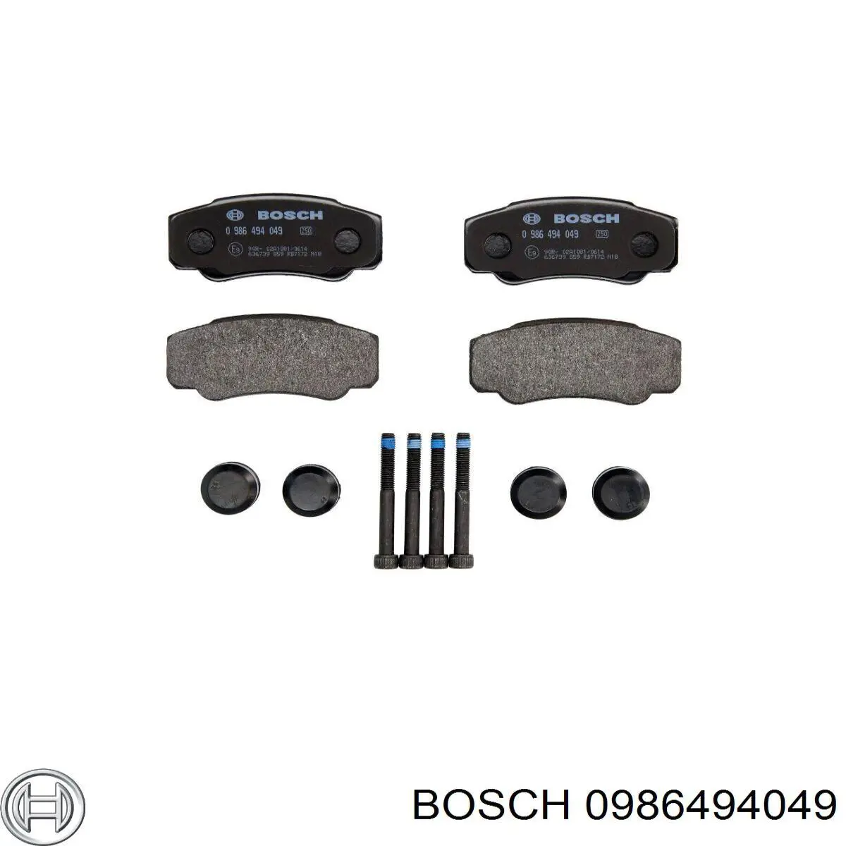 0986494049 Bosch колодки гальмові задні, дискові
