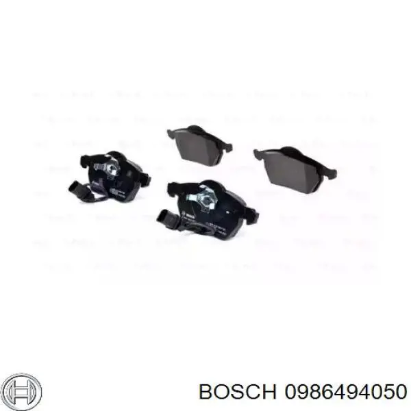0986494050 Bosch колодки гальмівні передні, дискові