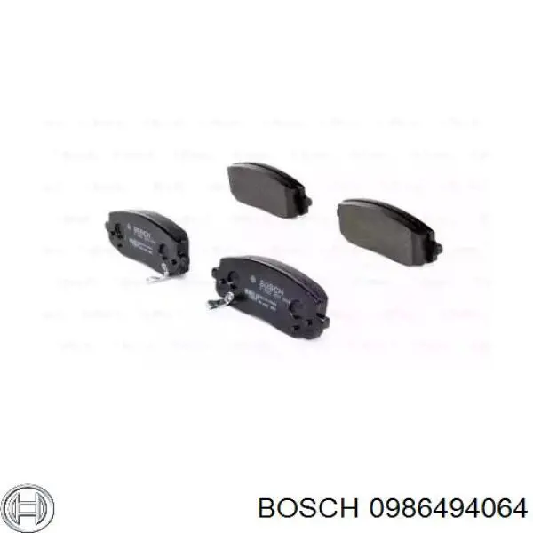 Колодки гальмівні передні, дискові 0986494064 Bosch