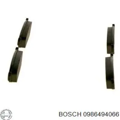 0986494066 Bosch колодки гальмівні передні, дискові