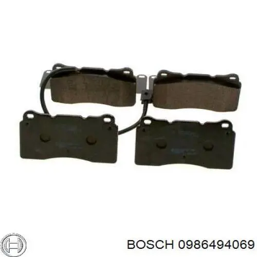 0986494069 Bosch колодки гальмівні передні, дискові