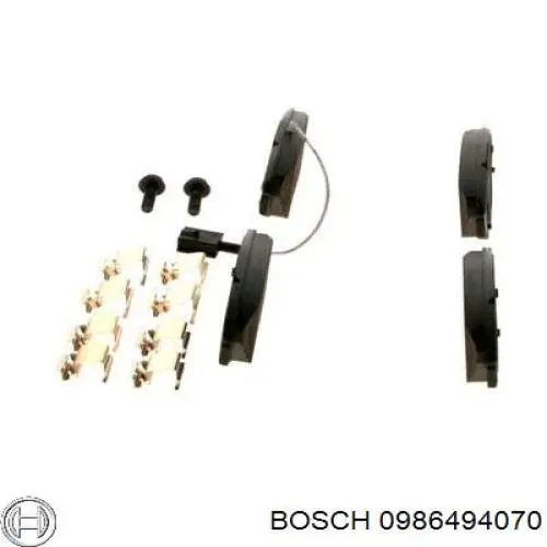 0986494070 Bosch Передні гальмівні колодки