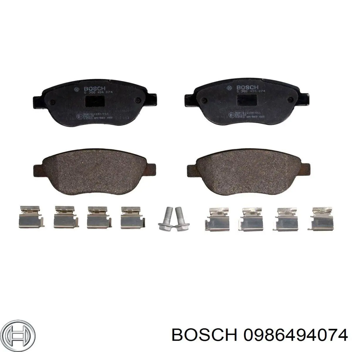 Колодки гальмівні передні, дискові 0986494074 Bosch