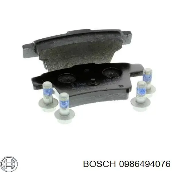 0986494076 Bosch колодки гальмові задні, дискові