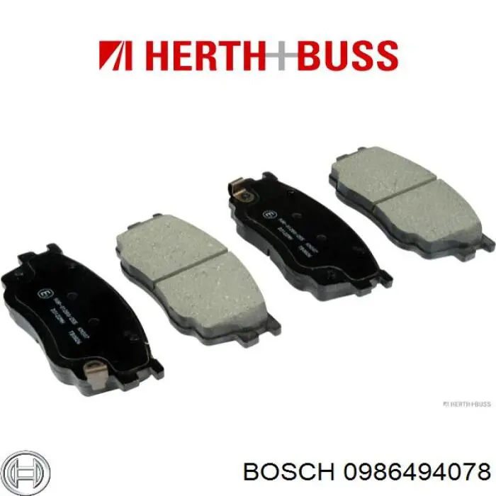 Передні тормозні колодки 0986494078 Bosch
