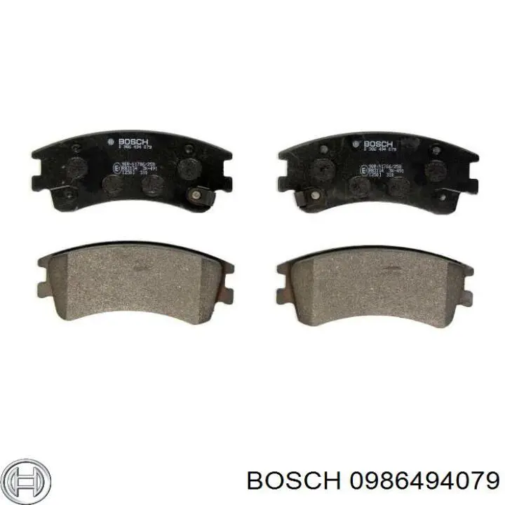 0986494079 Bosch колодки гальмівні передні, дискові