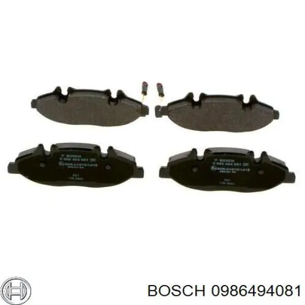 0986494081 Bosch колодки гальмівні передні, дискові