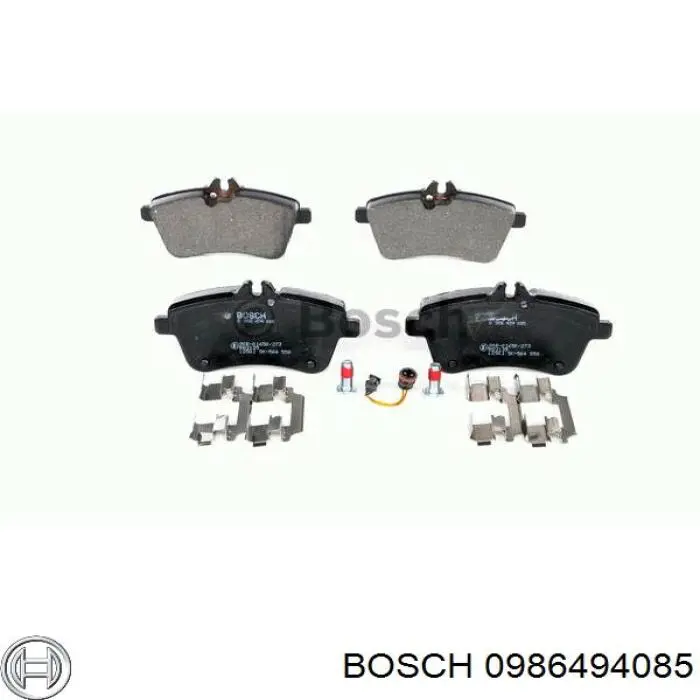 0986494085 Bosch колодки гальмівні передні, дискові