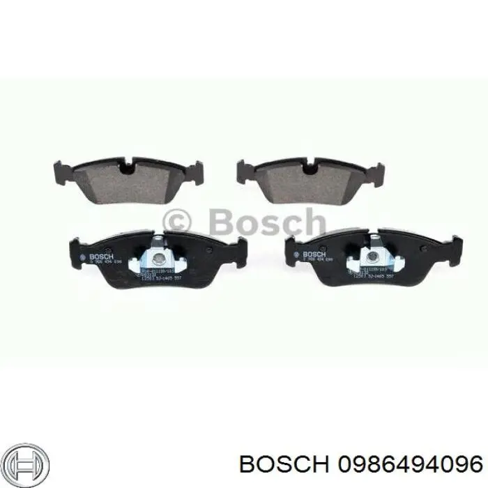 0986494096 Bosch колодки гальмівні передні, дискові