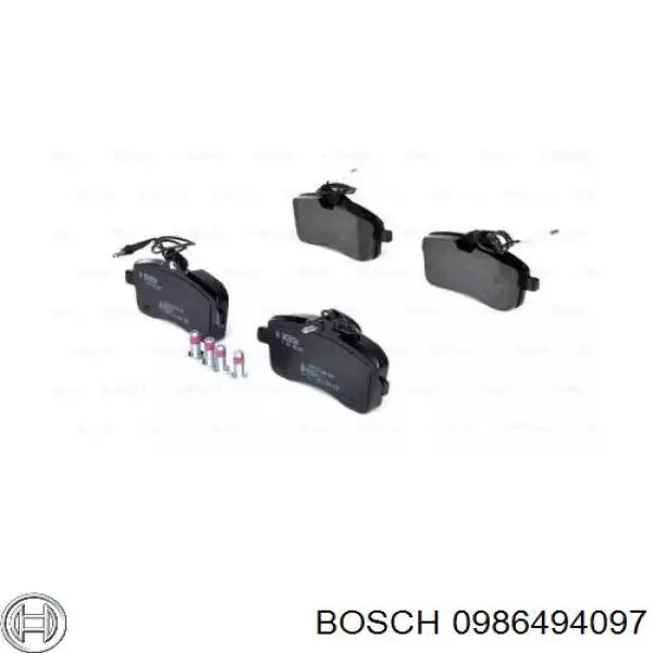 0986494097 Bosch колодки гальмівні передні, дискові