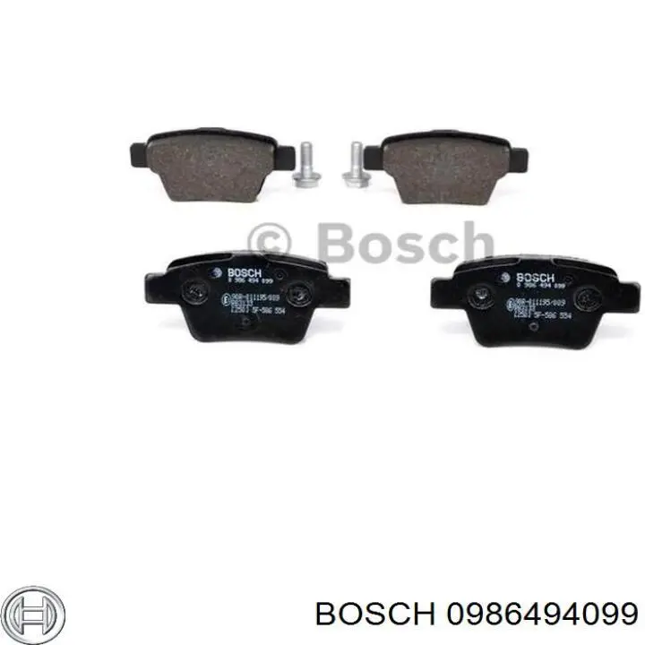 Колодки гальмові задні, дискові 0986494099 Bosch