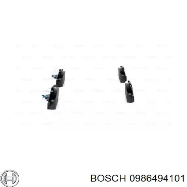 0986494101 Bosch колодки гальмівні передні, дискові