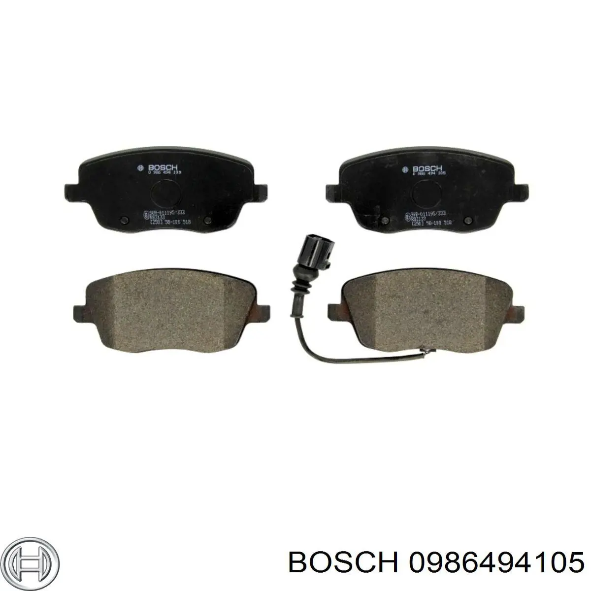0986494105 Bosch колодки гальмівні передні, дискові