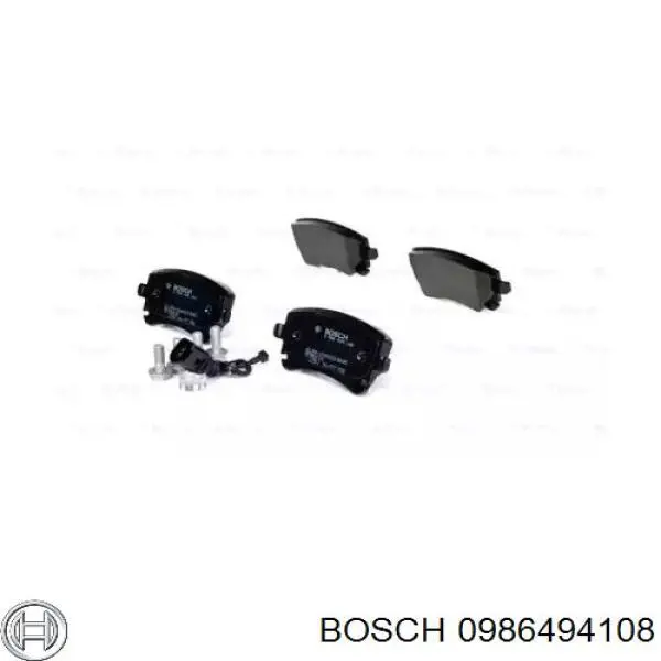 Колодки гальмові задні, дискові 0986494108 Bosch