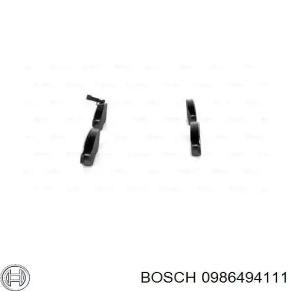 0986494111 Bosch колодки гальмівні передні, дискові