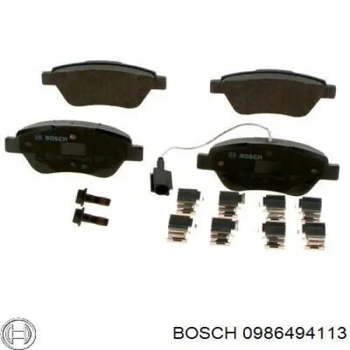 0986494113 Bosch колодки гальмівні передні, дискові