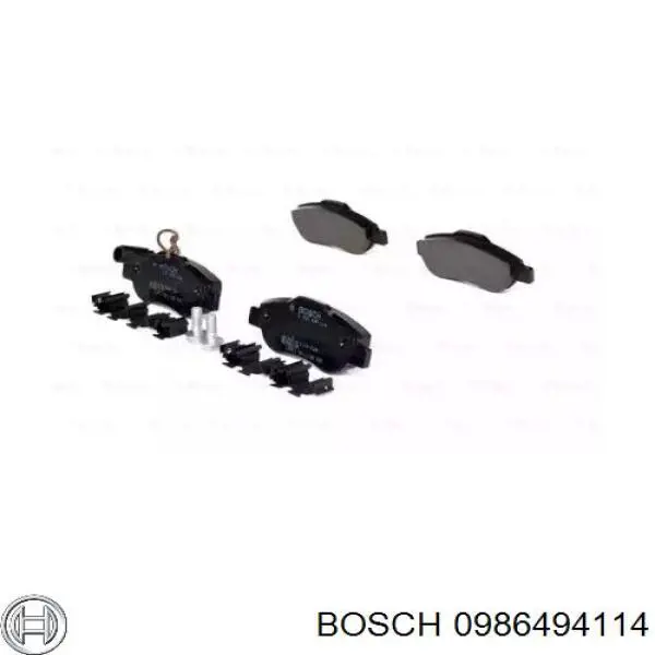 0986494114 Bosch колодки гальмівні передні, дискові