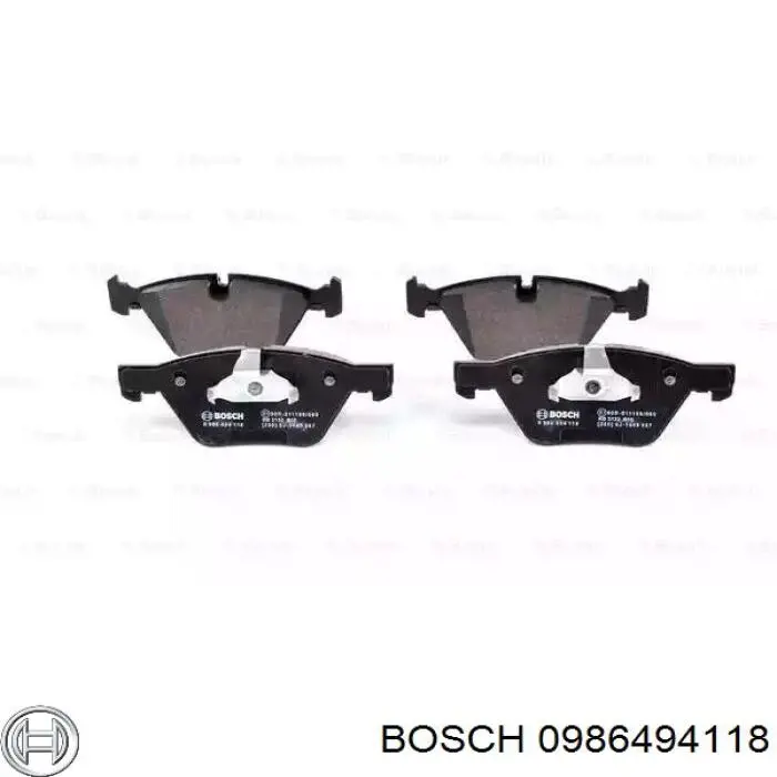 Колодки гальмівні передні, дискові 0986494118 Bosch