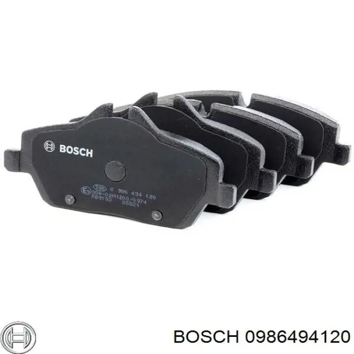 0986494120 Bosch колодки гальмівні передні, дискові