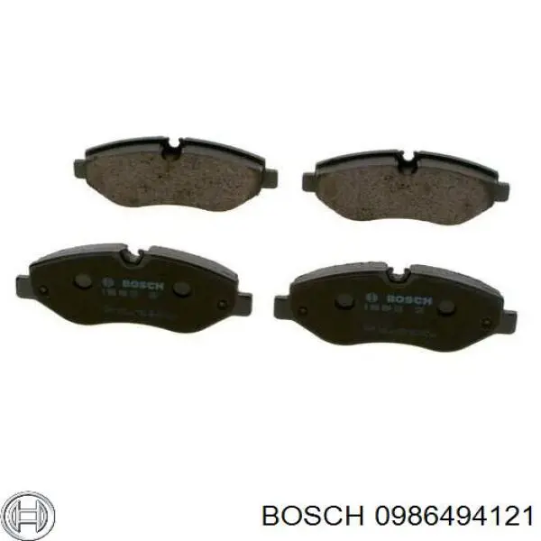 0986494121 Bosch колодки гальмівні передні, дискові