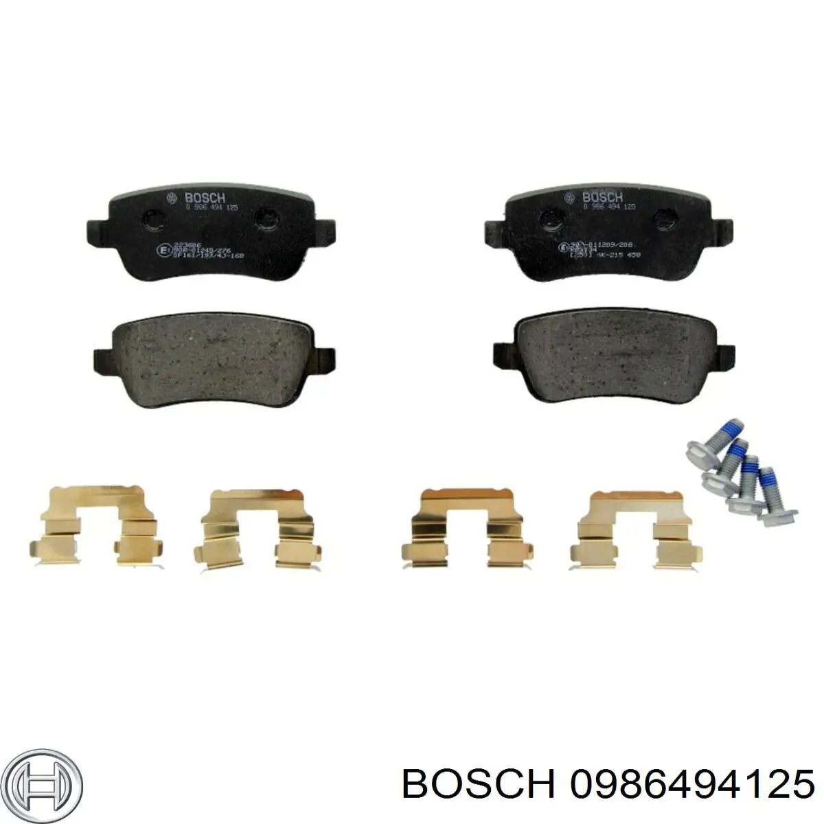 Колодки гальмові задні, дискові 0986494125 Bosch