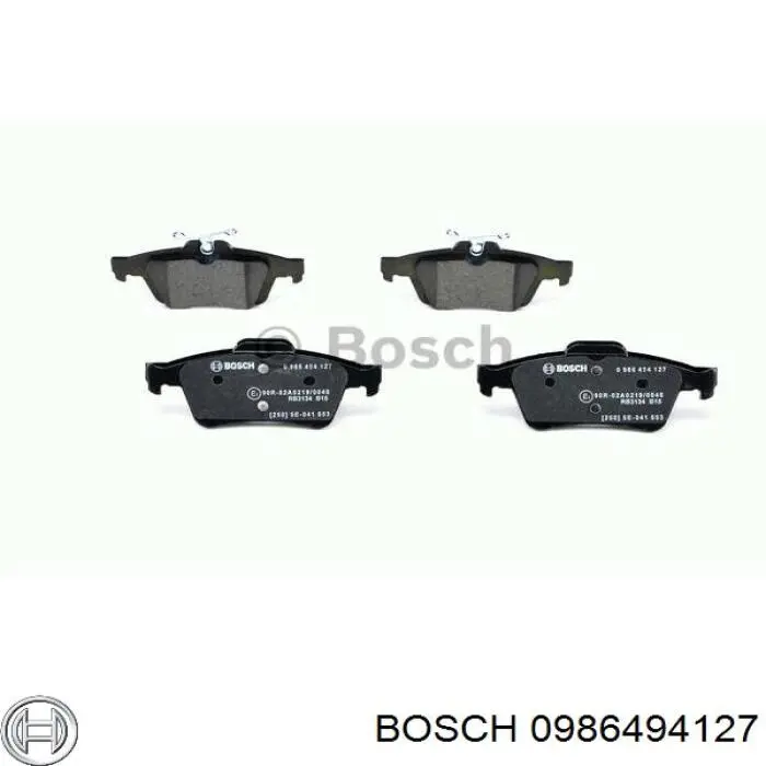 0986494127 Bosch Колодки гальмівні задні, дискові