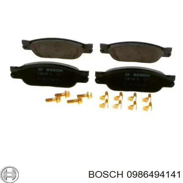 Купити 0986494141 Bosch Колодки гальмівні передні, дискові