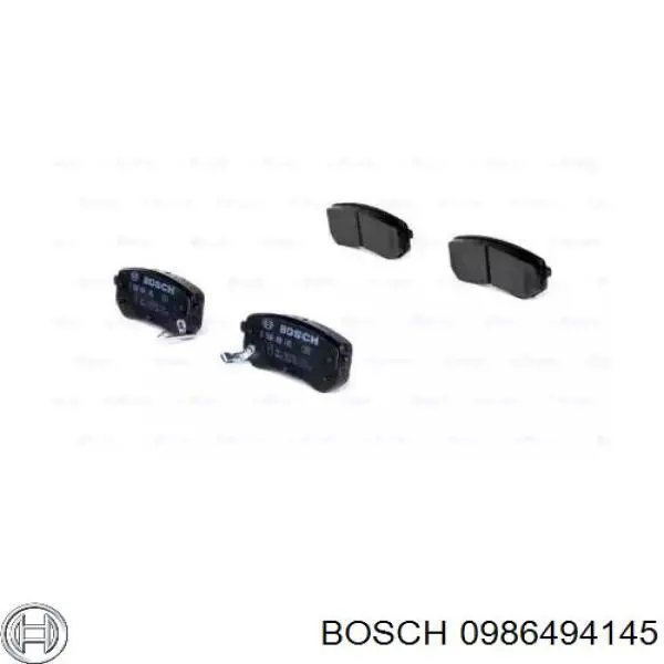 0986494145 Bosch колодки гальмові задні, дискові