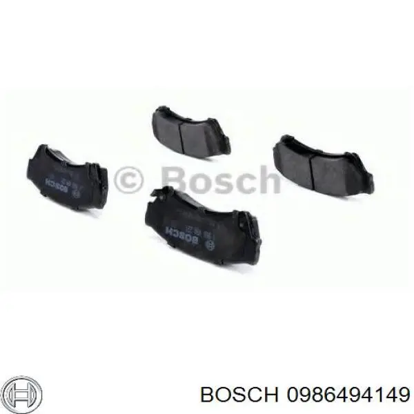 Купити 0986494149 Bosch Колодки гальмівні передні, дискові