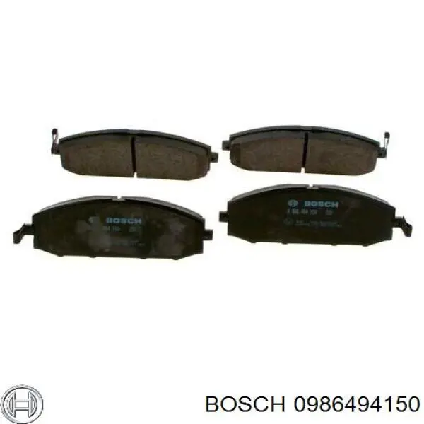 0986494150 Bosch колодки гальмівні передні, дискові