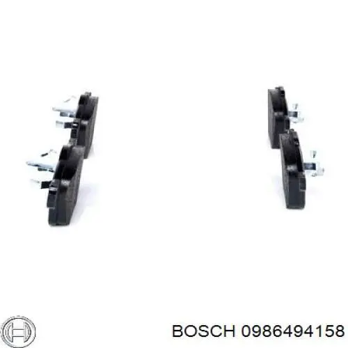0986494158 Bosch колодки гальмівні передні, дискові