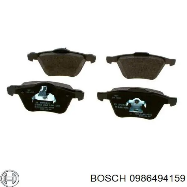 Колодки гальмівні передні, дискові 0986494159 Bosch