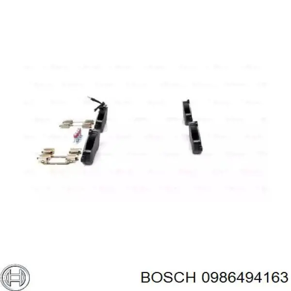0986494163 Bosch колодки гальмівні передні, дискові