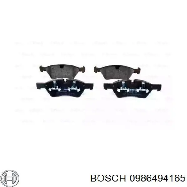 0986494165 Bosch колодки гальмівні передні, дискові