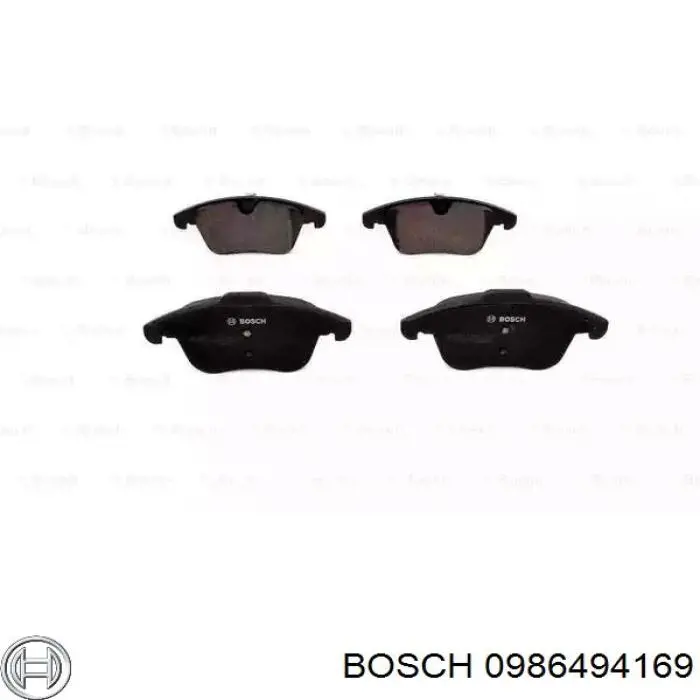 Колодки гальмівні передні, дискові 0986494169 Bosch