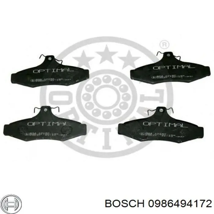 Купити 0986494172 Bosch Задні колодки