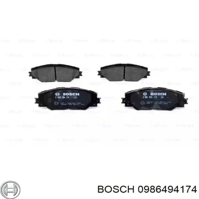 0986494174 Bosch колодки гальмівні передні, дискові