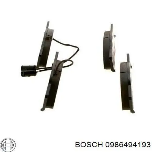 0986494193 Bosch колодки гальмівні передні, дискові