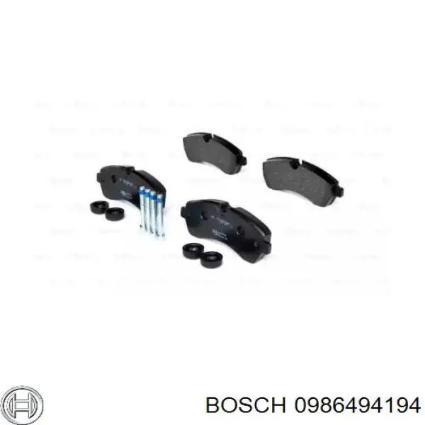 0986494194 Bosch колодки гальмівні передні, дискові