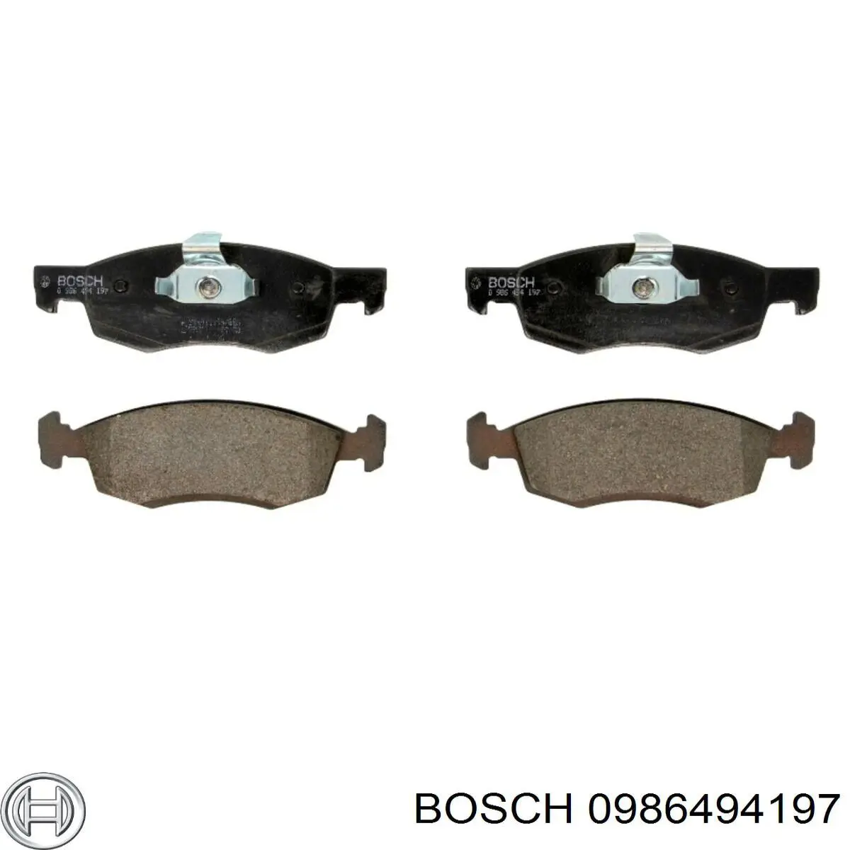 0986494197 Bosch колодки гальмівні передні, дискові