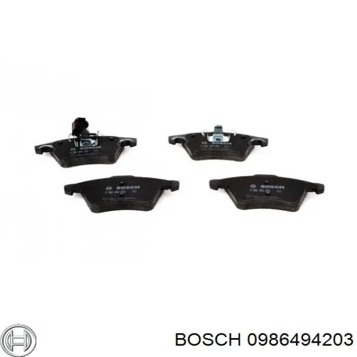 0986494203 Bosch колодки гальмівні передні, дискові
