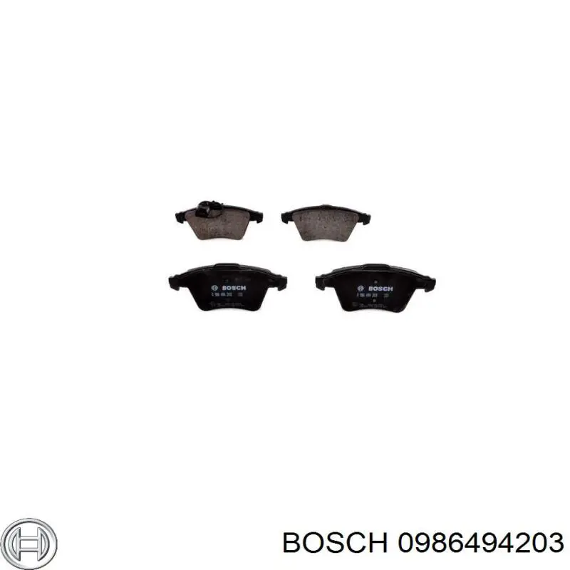 Передні тормозні колодки 0986494203 Bosch