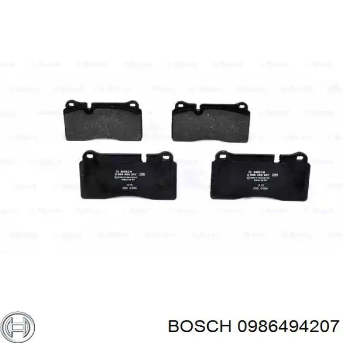0986494207 Bosch колодки гальмівні передні, дискові