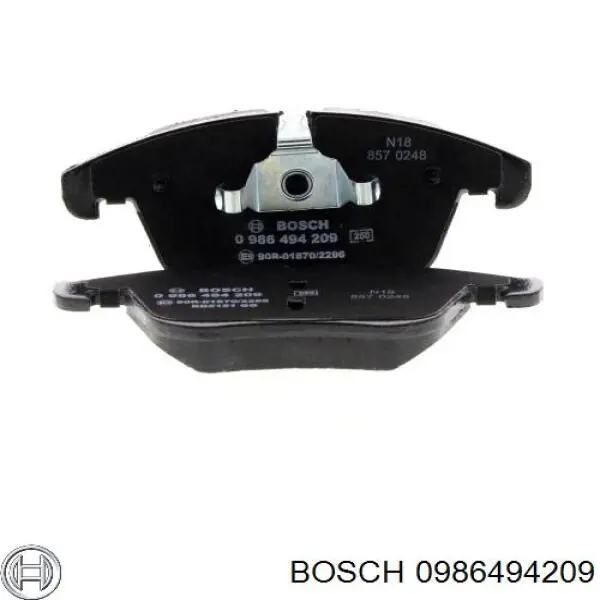 Колодки гальмівні передні, дискові 0986494209 Bosch