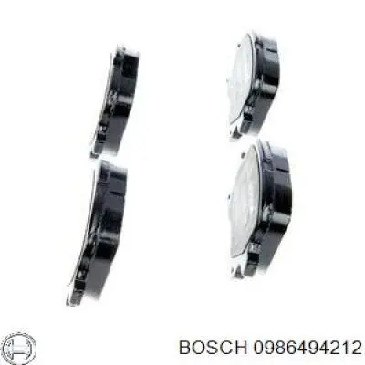 Купити 0986494212 Bosch Колодки гальмівні передні, дискові
