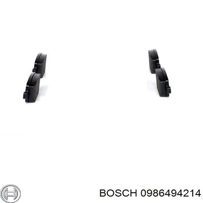 0986494214 Bosch колодки гальмові задні, дискові